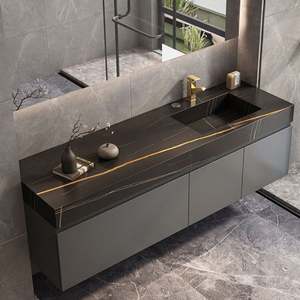Mueble de Baño Moderno YALIG, Mueble de Baño con Lavabo Integrado Colgante, Mueble de Baño de Lujo - Product Image 1