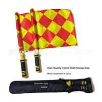 Drapeau d'arbitre en alliage d'aluminium à motif quadrillé pour football, basketball, volleyball