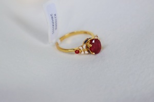 Compromiso de compromiso Rose Garnet Ring Vintage Timeless Anillos apilables para mujer Plata esterlina - Product Image 4