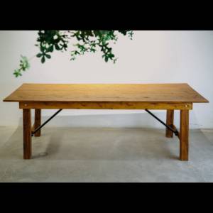 Mesa de granja de madera maciza plegable de comedor de lujo con diseño de campo francés de gran venta - Product Image 6