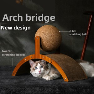 流行的多猫家庭首选猫抓板，采用纸木和剑麻材料，带抓球，适合休息和玩耍 - Product Image 3