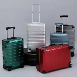 Cabine negócios retrátil alças viajar trolly saco bagagem define com usb lock maior tamanho mala de alumínio