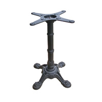 Café en métal et pieds en laiton inoxydable 890mm de hauteur Comptoir chromé en fonte ornée Base de table moderne 4 étoiles