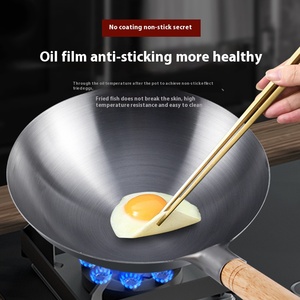 <span class=keywords><strong>Wok</strong></span> de Hierro Tradicional, <span class=keywords><strong>Wok</strong></span> Doméstico, Sartén Antiadherente, Sin Recubrimiento, Cuchara Grande, Cuchara Tipo Caballo, Especial para Estufa de Gas - Product Image 3