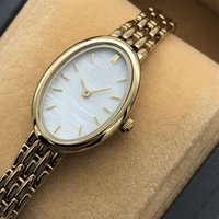 Montres de luxe pour femmes, acier inoxydable de haute qualité, mouvement japonais, cadran personnalisé en perles, montres vintage à la mode en or pour femmes