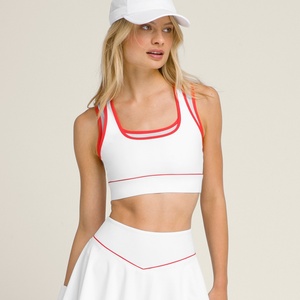 กางเกงกระโปรงออกกำลังกายผู้หญิง ผ้าไนลอนผสมสแปนเด็กซ์ ยืดหยุ่นได้ดี เนื้อผ้านุ่ม สำหรับเล่นกีฬากลางแจ้ง บราสำหรับเล่นกีฬากลางแจ้ง กางเกงขาสั้นสำหรับเล่นพิคเคิลบอล เทนนิส และโยคะ - Product Image 3