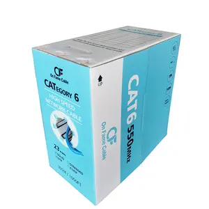 CHANGBAO Kabel Komunikasi Ethernet, Kabel Lan 0.57Mm Cat6 UTP 23AWG untuk Jaringan