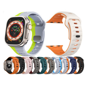 สายรัดข้อมือยางนุ่มระบายอากาศได้ดีสำหรับนาฬิกา 38/42 40/44 <span class=keywords><strong>41</strong></span>/45 42/46 49 มม. รุ่น 5/6/7/<span class=keywords><strong>8</strong></span>/10 อุปกรณ์เสริมสายนาฬิกาอัจฉริยะ - Product Image 1