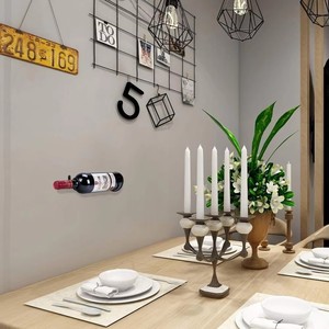 Ruimei Vintage Portable Home Decoration <strong>Wall</strong> Mounted Metal <strong>Wire</strong> <strong>Storage</strong> Wine Holder Display <strong>Racks</strong> - Product Image 2