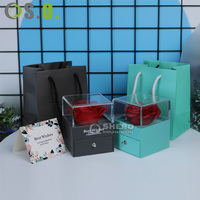 Nouveau cadeau de Saint Valentin 2024 Rose éternelle boîte à fleurs avec ours luxe Cadeaux de Saint Valentin Article pour la Saint Valentin