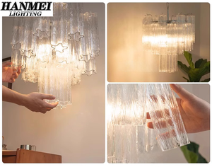 <span class=keywords><strong>Lustre</strong></span> de luxe en cristal style <span class=keywords><strong>MURANO</strong></span>, salon <span class=keywords><strong>vintage</strong></span> sud-asiatique, salle à manger en verre rétro, escalier de villa - Product Image 6