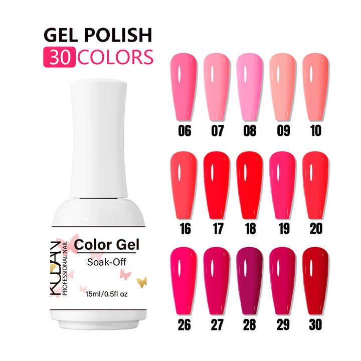 Kudan Popular UV Gel Nail Polish LED Lamp New Style Packaging Top Coat Free Private Label Poly Gel Nail Kit Wholesale