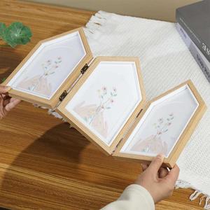 Nhỏ sáng tạo hai-gấp con lắc bằng gỗ Bảng hình ảnh khung với UV in Thiết kế tươi - Product Image 2