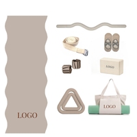 Tapis de yoga en caoutchouc PU antidérapant écologique avec logo personnalisé, forme de vague naturelle, portable pour le fitness, accessoires de Pilates