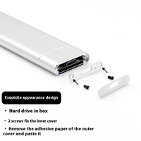 Boîtier SSD M.2 NVME/NGFF en aluminium haute vitesse Boîtier de disque dur portable à double protocole USB 3.1 Boîtier de lecteur à semi-conducteurs de 10 Go