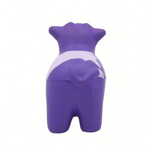 PU Foam Purple Cow Shape Stress Ball Custom Logo Promotional Stress Toys - Product Image 4