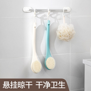 FaSoLa Home Use Abs Extended Handle Massage Shower Brush Oval Shape Comfortable Bath Brush For Back Scrubbing - Product Image 4