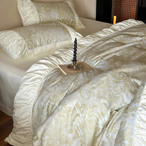 French Romantic Long-Staple Cotton Bedding Set Floral Ruffle Duvet Cover Pillowcase Sheet Style Home Use - Product Image 2