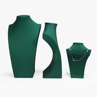 Mini collier vert en cuir Pu, Style Simple, mignon, pendentif, bijoux, buste, présentoir, accessoires modernes