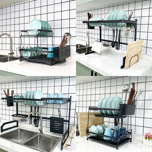 家用钢<span class=keywords><strong>2</strong></span>层碗碟干Utlery储物空间厨房不锈钢碗碟排水器架 - Product Image 6