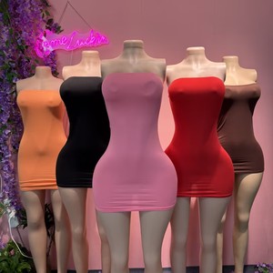 Comeluckin Seksi Yazlık Günlük Butik Yüksek Kaliteli Vücudu Saran <span class=keywords><strong>Mini</strong></span> Elbise Parti Kulüp Straplez Doğal Dijital Baskılı Dokuma Elbise - Product Image 1