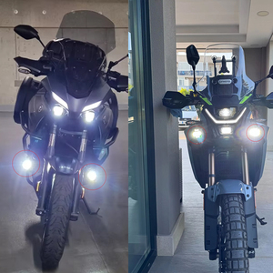 Feux antibrouillard LED pour <span class=keywords><strong>moto</strong></span>, lampe auxiliaire pour BMW R1200GS F800GS Yamaha <span class=keywords><strong>MT07</strong></span> MT09 CRF1000L Kawasaki, feux de conduite <span class=keywords><strong>moto</strong></span> - Product Image 5
