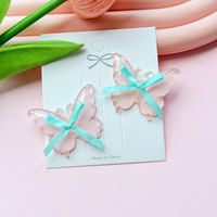 Breloques décoratives pour coque de téléphone, transparentes effet glace, avec nœud à nouer, accessoires pour coque de téléphone, pinces à cheveux, bandeaux, pour DIY avec colle crème et résine