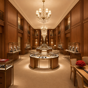 High End Jewelry Watch Shop Interior Decoration Stainless Steel Showcase Central Island Custom Display Furniture - Product Image 5