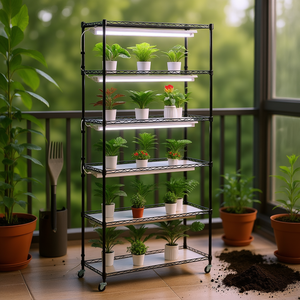 Soporte para plantas de 6 niveles de 35.4x13.8x70.9 pulgadas con luz LED de espectro completo para germinación de semillas en interiores - Product Image 2