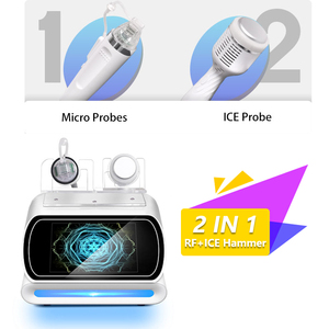 Aiguilles fractionnelles RF en or avec poignée de marteau froid (2 en 1) en ABS pour raffermissement de la peau et restauration de l'éclat - Product Image 4