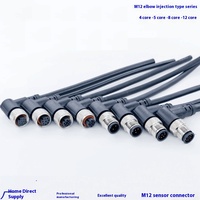 Connecteur étanche M12 4-12 broches mâle/femelle type DIN, application alimentation, fiche aviation 3P pour connexion de câble