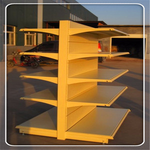 ชั้นวางสินค้าแบบกำหนดเองสำหรับร้านค้า ชั้นวางซุปเปอร์มาร์เก็ต ชั้นวางกอนโดลา ชั้นวางโลหะสำหรับซุปเปอร์มาร์เก็ตสำหรับร้านค้าปลีกแบบสองด้าน - Product Image 3