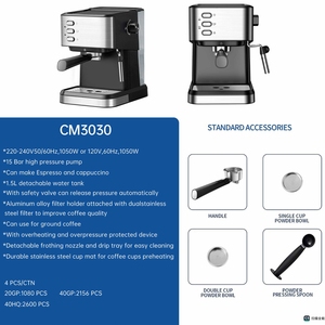 เครื่องชงกาแฟเอสเปรสโซ & คาปูชิโน่อเนกประสงค์พร้อมเครื่องตีฟองนมสำหรับทำกาแฟลาเต้และอเมริกาโน่ - Product Image 6