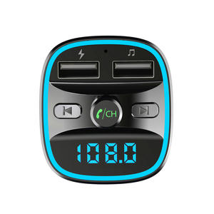 Chargeur de voiture double USB <span class=keywords><strong>Transmetteur</strong></span> <span class=keywords><strong>FM</strong></span> pour adaptateur de voiture Lecteur MP3 supportant la carte TF et le disque USB Appels mains libres - Product Image 2