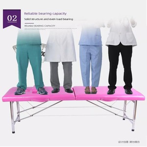 Cama de Masaje Plegable de Madera Moderna de Alta Calidad con Diseño de <span class=keywords><strong>Spa</strong></span> en Cuero PVC, Portátil <span class=keywords><strong>para</strong></span> Gimnasio y Baño - Product Image 5