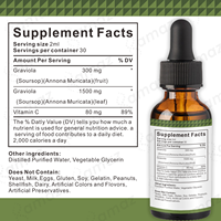 Amaz Meilleures ventes : Gouttes amères de Graviola (Soursop) multivitaminées, boisson immunitaire, suppléments à base de plantes biologiques, Gouttes liquides de Graviola (Soursop)