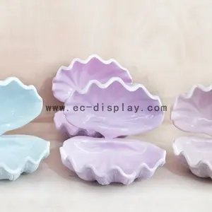 Party Decor Sea Shell Sculptures Store Window Display Fiberglass Clam Ornaments Sea Shell Crafts