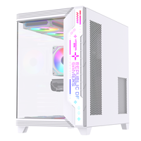 LOVINGCOOL Nuevo Gabinete de PC de Torre Completa ATX MATX Mini ITX, Gabinete de Computadora de Escritorio para Juegos, Chasis de PC de Vidrio Templado para Jugadores