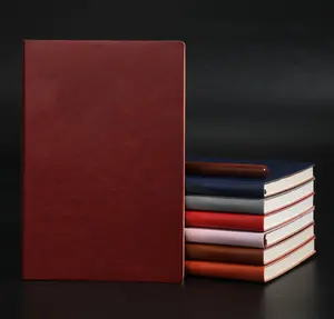 Caderno de diário em couro PU com impressão personalizada A5 A6 B5 Logotipo liso
