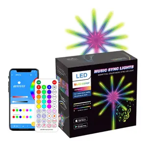 Dream color dc5v led firework light music sync effect flexible with smart App control 30leds 60leds high brightness rgbic strip
