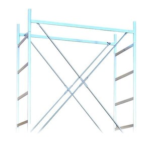 Échafaudage en aluminium de 150 cm à 5 niveaux, revêtement en poudre, design industriel moderne pour la construction extérieure - Product Image 1