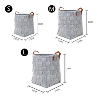 Panier de rangement pliable en feutre tressé fait main, style européen, écologique, durable et très vendu