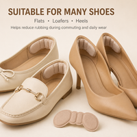 Coussinets adhésifs souples en mousse pour talons, respirants, anti-friction, empêchent le glissement du talon, pour un meilleur maintien des chaussures plates, mocassins et talons.