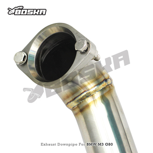 Custom in Stock 304 Stainless Steel Exhaust Downpipe or M3/M4 G80/G82 M2 G87 S58 3.0T 2021-2024 With <b>Heat</b> Shield - Product Image 5