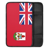 Tapis d'accoudoir pour console centrale de voiture, type fin, avec impression du drapeau des Bermudes, coussin d'accoudoir confortable pour la conduite quotidienne
