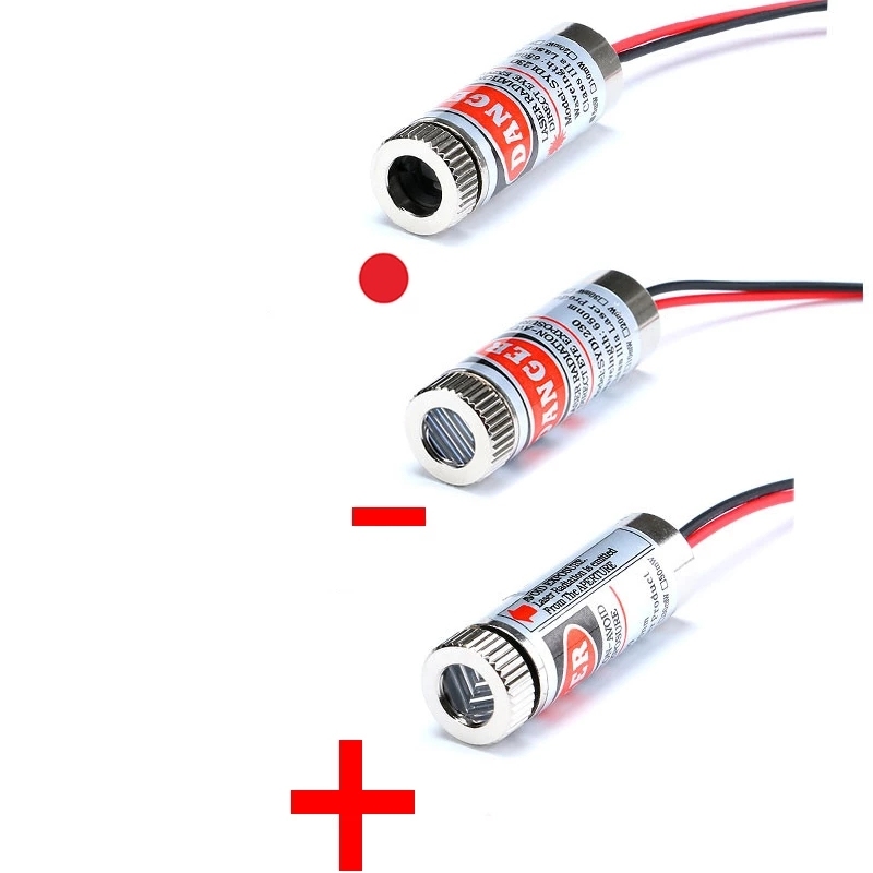 10 Moduli Diodo Laser Rosso 5mW 650nm Focalizzabili – 3 VDC, Per Laboratorio