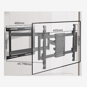 Support mural pivotant économique pour téléviseur avec bras long pour téléviseurs de 32 à 70 pouces, support <span class=keywords><strong>TV</strong></span> flexible en acier laminé à froid, VESA standard 400x400 - Product Image 1