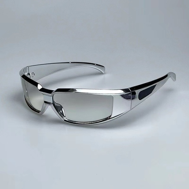 Futuristic Cyber Y2K Party Sunglasses, Rave & Clubwear Mirror Shades