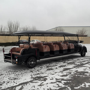 Voiture électrique de luxe vintage classique 6 places, véhicule de tourisme rétro avec sièges pour mariages et transport de clubs - Product Image 6