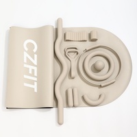 CZFIT Tapis de yoga ovale antidérapant écologique beige crème léger, vente en gros, idéal pour la maison et la salle de sport